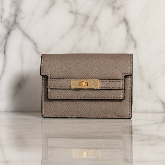 "Huxley" Vegan Leather Wallet Gray - Picture 1 of 3